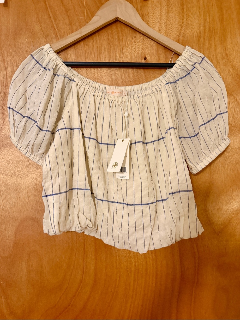 NWT Tory Burch Cropped Top - Swim Open Stripe (S)